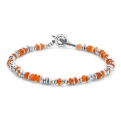 Pilla Bracelet | Carnelian | Sterling Silver
