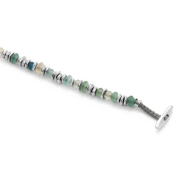 Pilla Bracelet | Green Jade | Sterling Silver