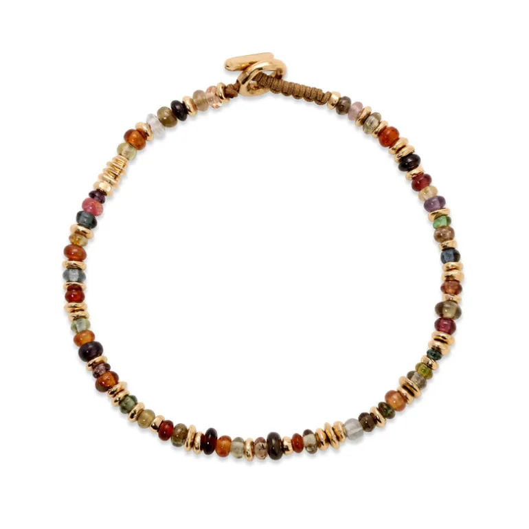 Pilla Bracelet | Mixed Color Sapphire | Yellow Gold