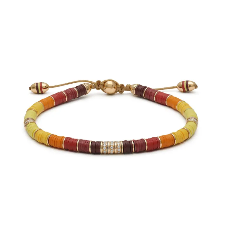 Rizon Bracelet I Yellow Pattern I Pave I Yellow Gold