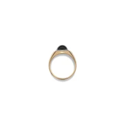 Solitaire Oval Ring | Large Scale | Sapphire | Mixed Metal