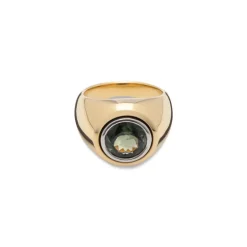 Solitaire Round Ring | Tourmaline | Large Scale | Mixed Metal