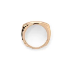 Stirrup Ring | White Diamond Detail | Yellow Gold