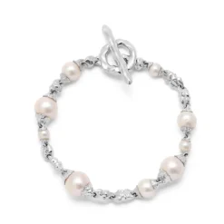 The Corollary Bracelet | White Pearls | Sterling Silver