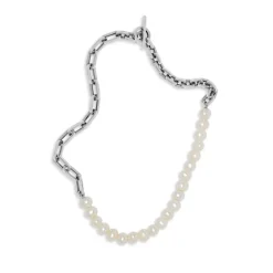 Trio Elm Bracelet | Two Wrap I White Pearls | Sterling Silver