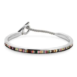 Tunal Round Cuff | Brown Pattern | Sterling Silver