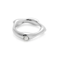 Warp Ring | White Pearl | Sterling Silver